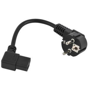 Europ&auml;isches C13-Netzkabel mit Cee7/7-Stecker