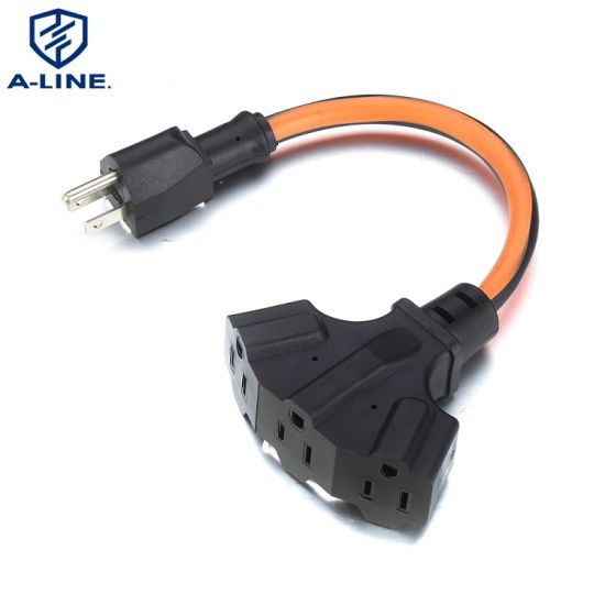 Ameryka P&oacute;łnocna Standardowy przedłużacz do zastosowań wewnętrznych, zewnętrznych, o dużej wytrzymałości 10/3 AWG SJTW 15A 125 V 1875 W