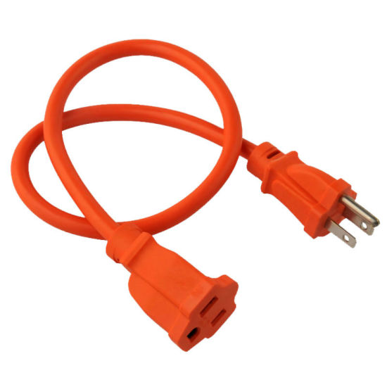 Us Outdoor Orange 3 Pin 13A 125V Power Extension Cord