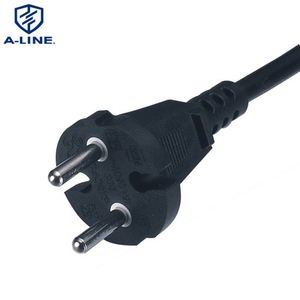 China Factory VDE-zugelassenes europ&auml;isches rundes AC-Netzkabel vom Typ 2 mit 2 Pins