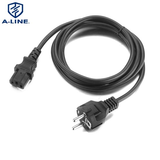 VDE Approval European 3 Pins Straight Power Extension Cord