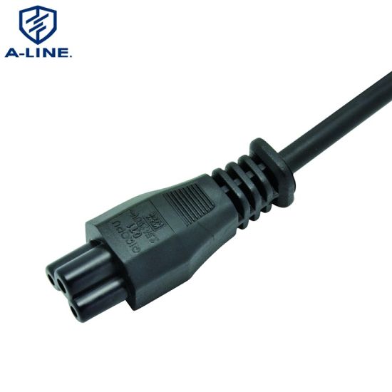 VDE Approved 3 Pins Straight AC Power Cord with C5 Connector