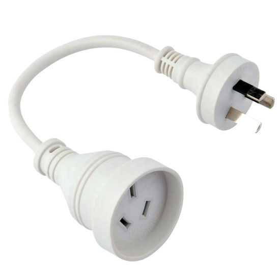 SAA Approved Australian Three Pins Extension Cord with 10A Plug and 250V Socket